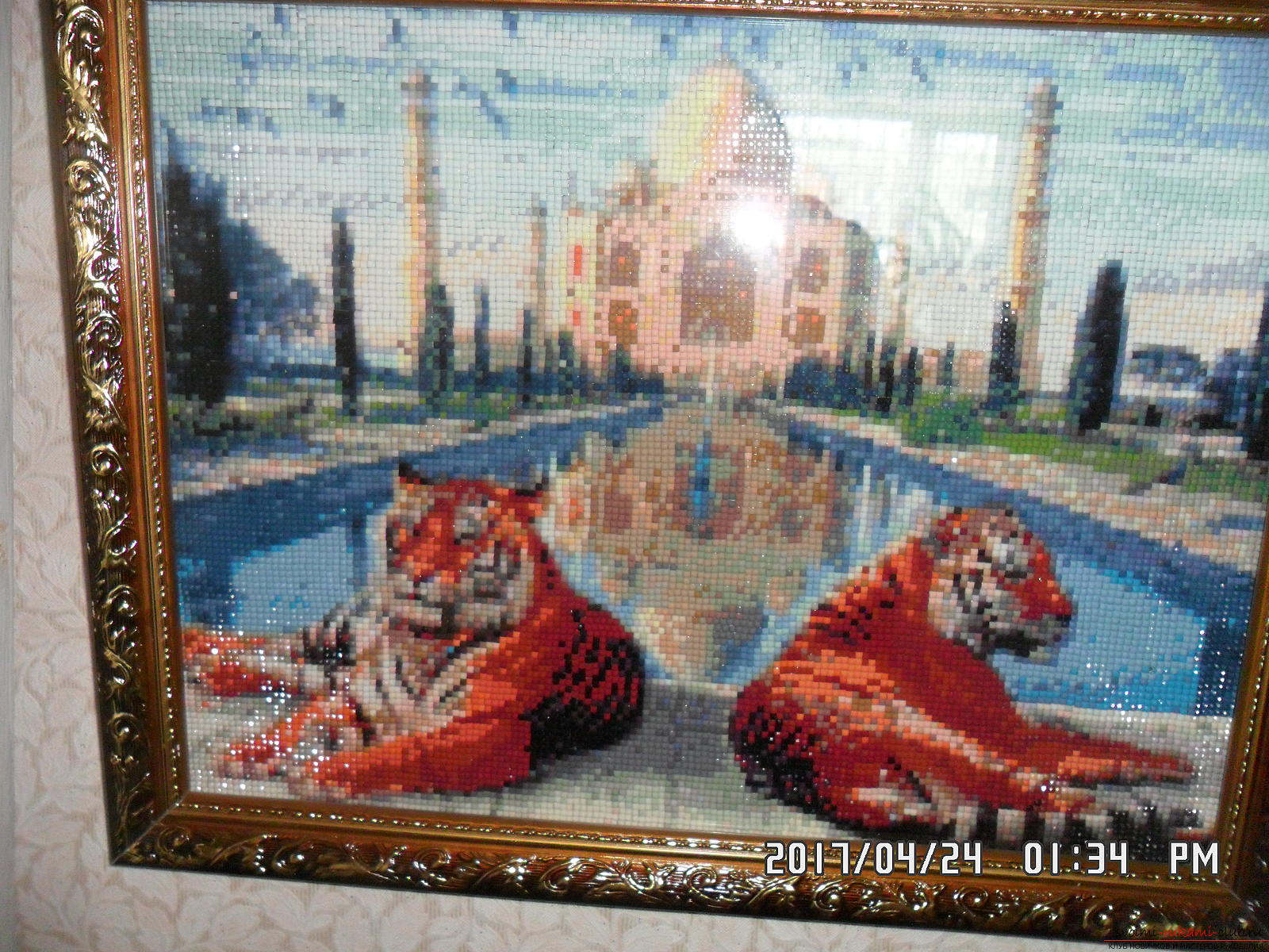 Алмазная мозаика: Тигры у Тадж-Махала