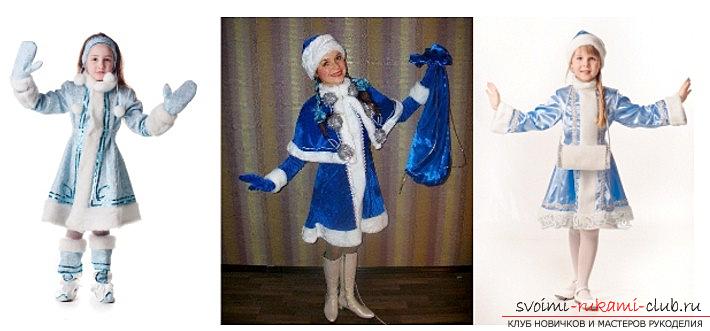 Новогоднее оформление костюма Снегурочки. Фото №3