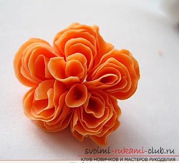 Английская роза своими руками - цветы из полимерной глины и мастер-класс. Фото №6