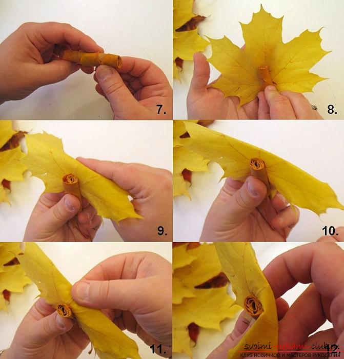 Поделки из кленовых листьев своими руками: несколько уроков. Фото №13