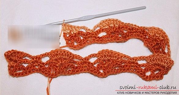 Уроки вязания крючком шарфа снуд - схемы вязания для начинающих мастеров. Фото №6