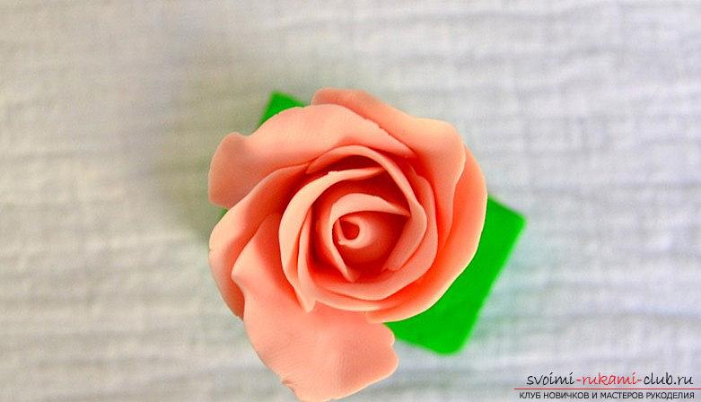 Ободки из полимерной глины с бутонами розм - мастер-класс и ободок с цветами. Фото №6