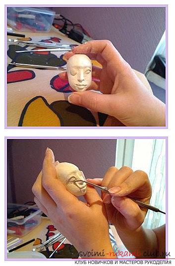 Форма лица для куклы из полимерной глины своими руками - мастер-класс. Фото №5