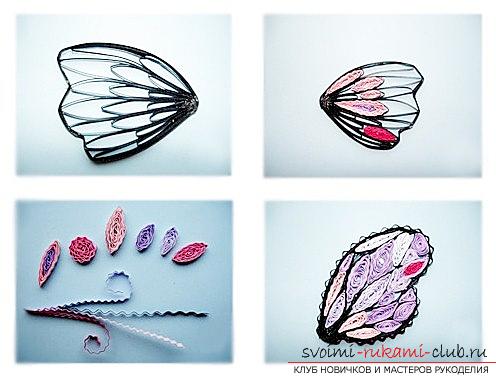 Квиллинг бабочки - петельчатый квиллинг и мастер-класс своими руками. Фото №3