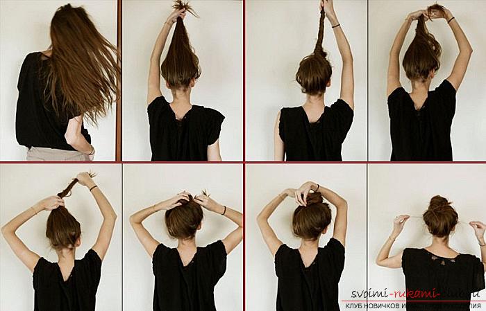Простой пучок в основе оригинальных причесок: советы по созданию различных причесок на средние волосы своими руками.. Фото №2