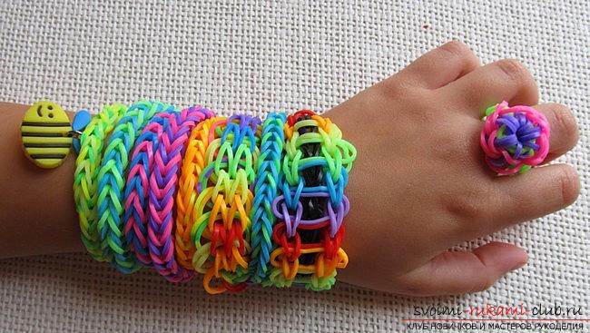 Виды ярких браслетов из резиночек для плетения своими руками с фото и описанием. Фото №7