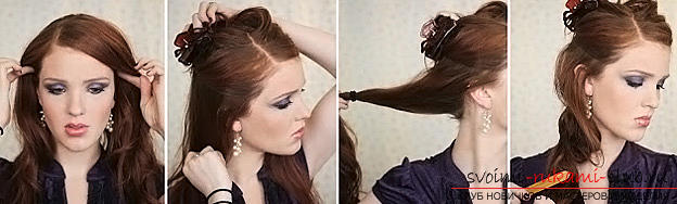 Советы по созданию вечерней прически на средние волосы, двойной пучок-валик “Гибсон” своими руками.. Фото №2