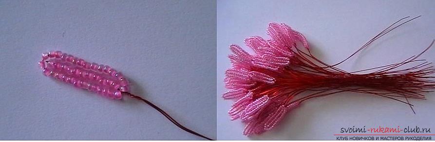 Подробный мастер класс по плетению цветка гиацинта из бисера, пошаговые фото и описание работы. Фото №3