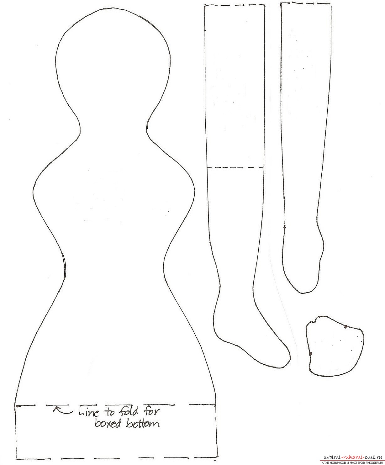 Схема куклы из ткани