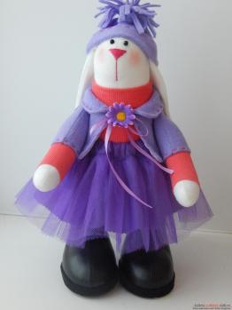 Текстильная кукла Зайка