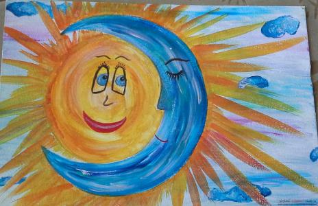 Рисунок: Слияние солнца и месяца