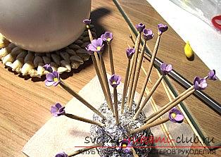 Сережки-цветочки из полимерной глины своими руками - мастер-класс. Фото №6