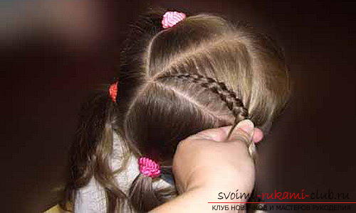 Учимся делать красивые прически на средние волосы для девочек своими руками. Фото №12