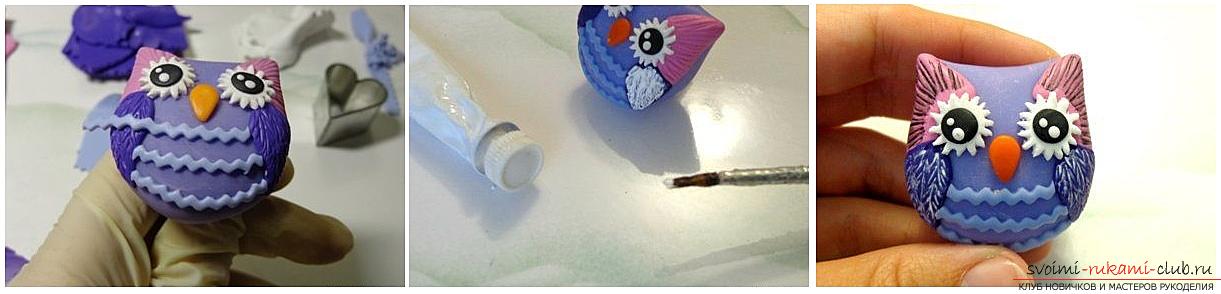 Как декорировать дверную ручку полимерной глиной. мастер класс по созданию ручек в виде сов. Фото №7
