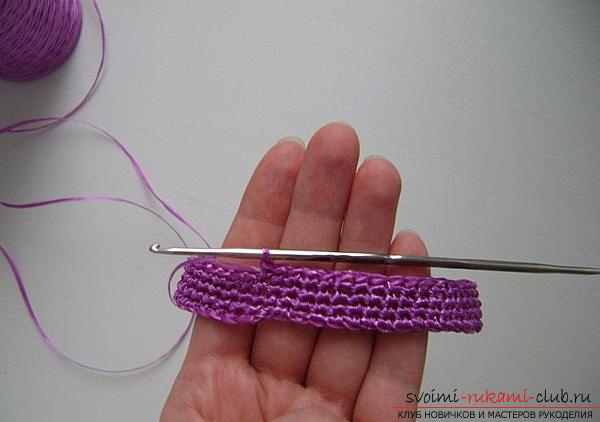 Вязание мочалки крючком из полипропилена для начинающих - работа своими руками. Фото №5