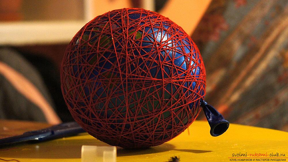 Изготовление шариков-паутинок и мастер-класс по изготовлению снеговика из них.. Фото №2