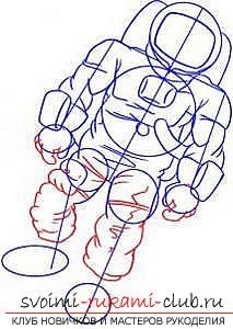 Как нарисовать космонавта - пошаговое описание с фото. Фото №10
