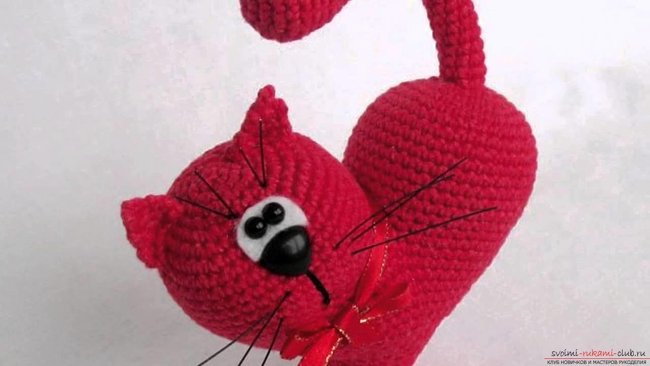Вяжем кота амигуруми в форме сердечка своими руками с фото и описанием. Фото №17
