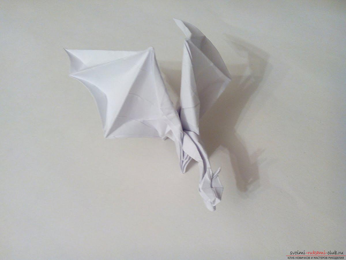 Схемы дракона, изготовленного в технике оригами. Фото №1