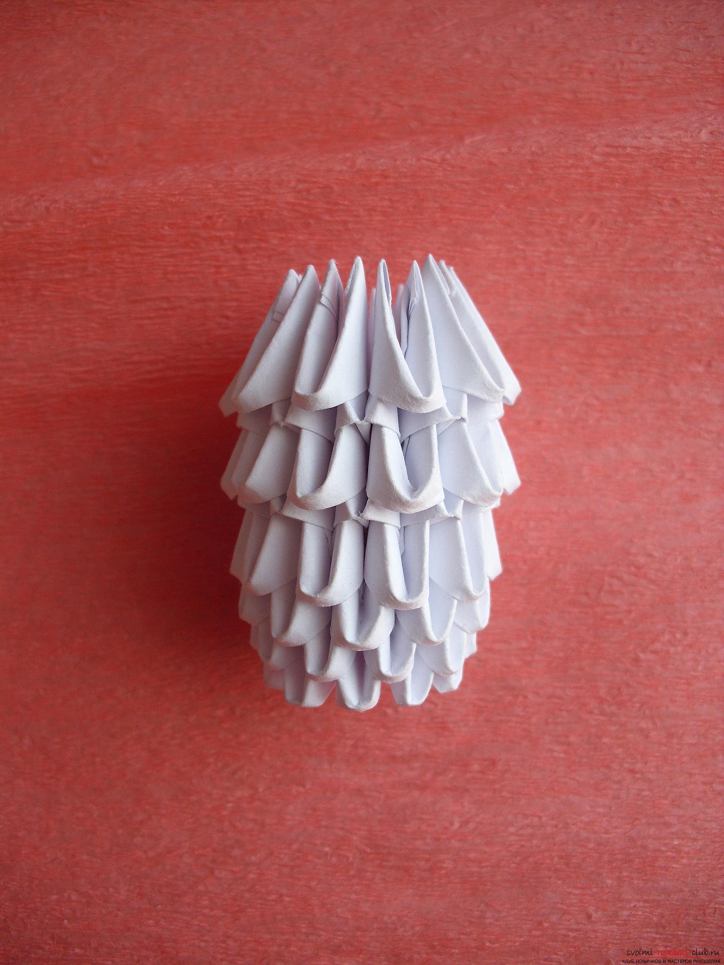 Этот мастер-класс пошагового модульного оригами с фото научит как сделать своими руками поделку - грибок.. Фото №2