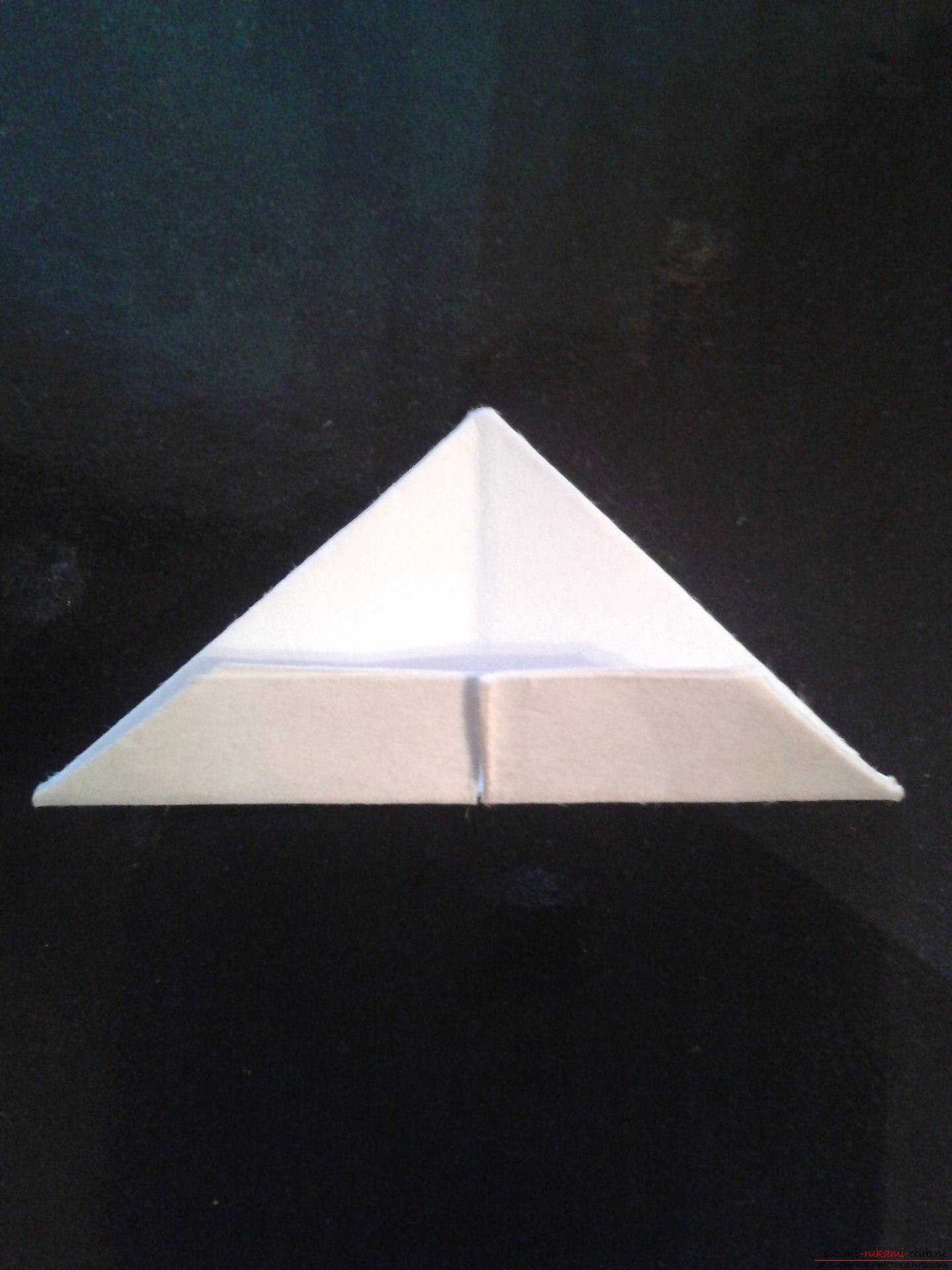 Данный мастер-класс содержит подробную схему и описание модульного оригами - лебедя из модулей.. Фото №14