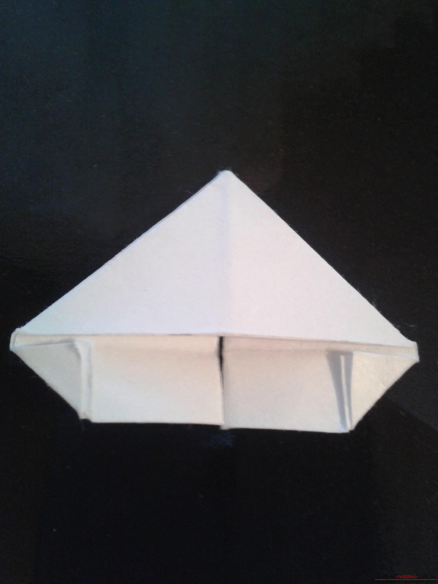 Данный мастер-класс содержит подробную схему и описание модульного оригами - лебедя из модулей.. Фото №13