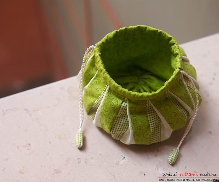 Изготовление японского мешочка омияге в стиле японского пэчворка. Фото №21