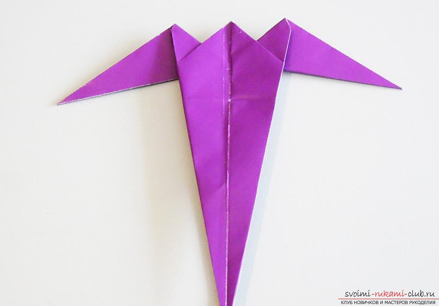 Поделка ласточка из бумаги в технике оригами. Фото №23