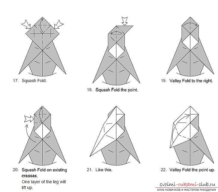 Схемы сложения фигурок собак в технике оригами. Фото №8
