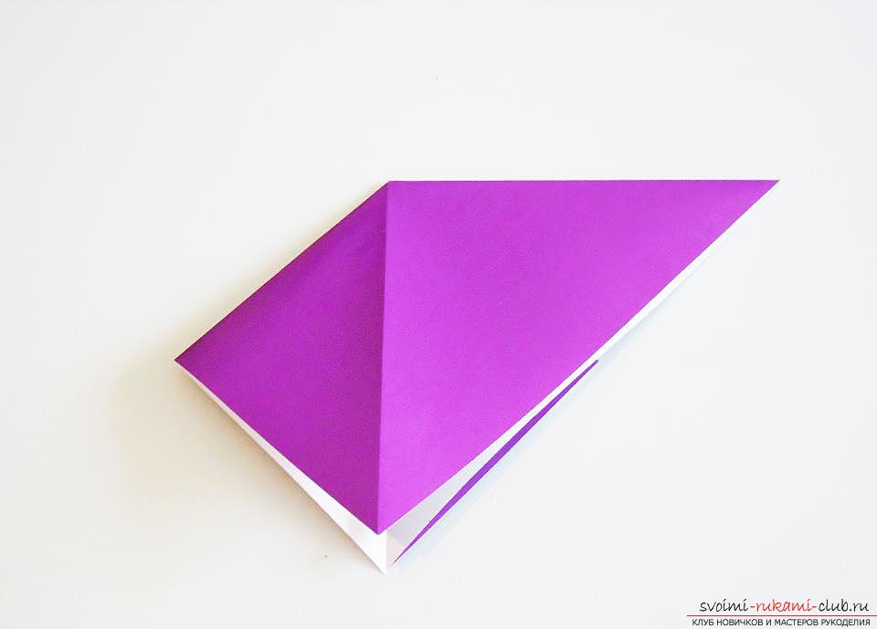 Поделка ласточка из бумаги в технике оригами. Фото №7