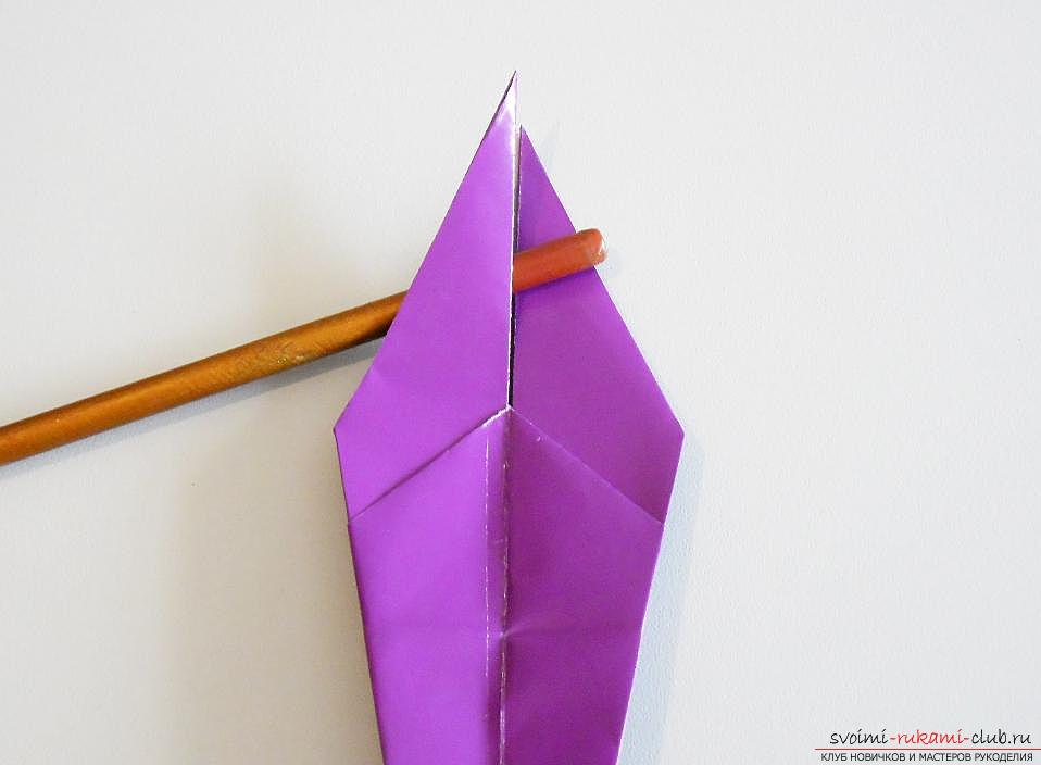 Поделка ласточка из бумаги в технике оригами. Фото №22