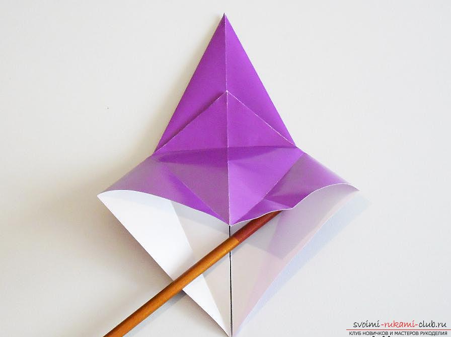 Поделка ласточка из бумаги в технике оригами. Фото №16