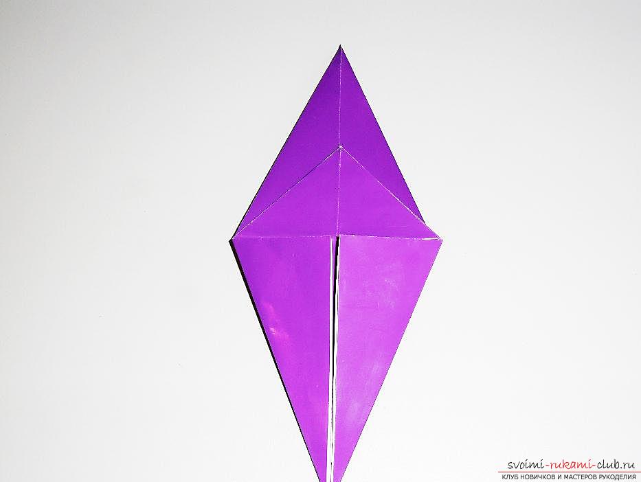 Поделка ласточка из бумаги в технике оригами. Фото №15