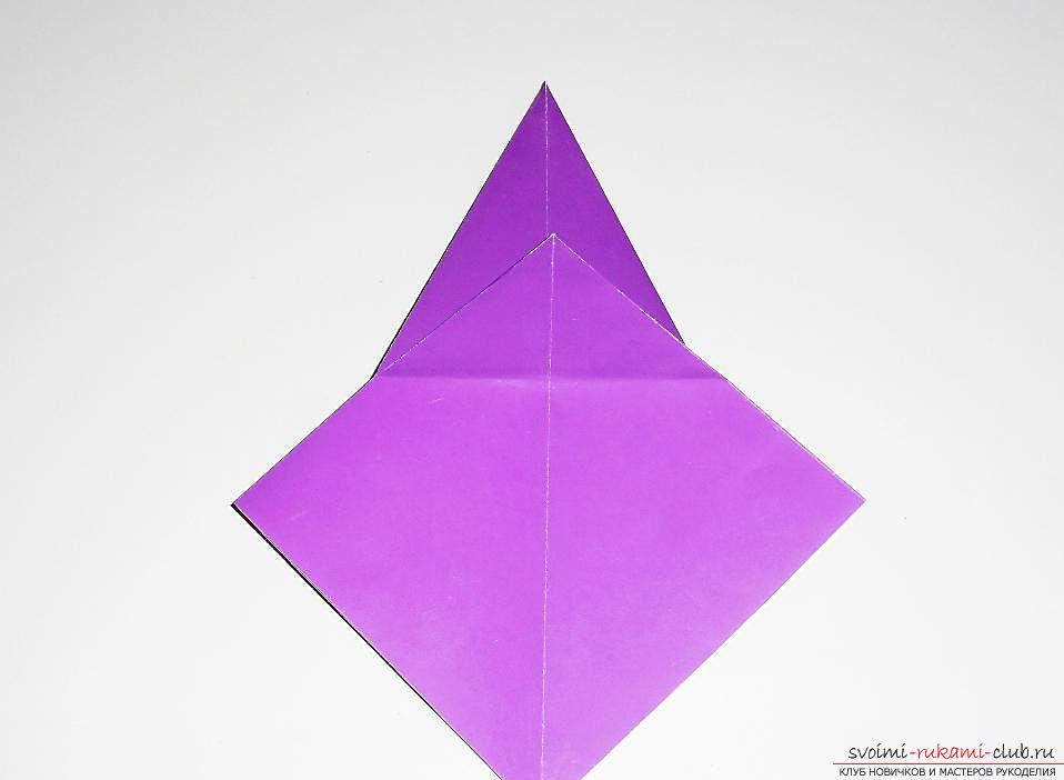 Поделка ласточка из бумаги в технике оригами. Фото №14