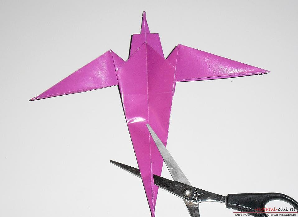 Поделка ласточка из бумаги в технике оригами. Фото №30