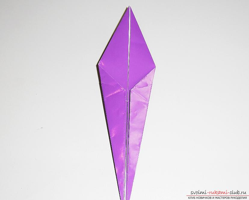 Поделка ласточка из бумаги в технике оригами. Фото №19