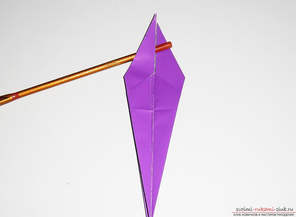 Поделка ласточка из бумаги в технике оригами. Фото №21