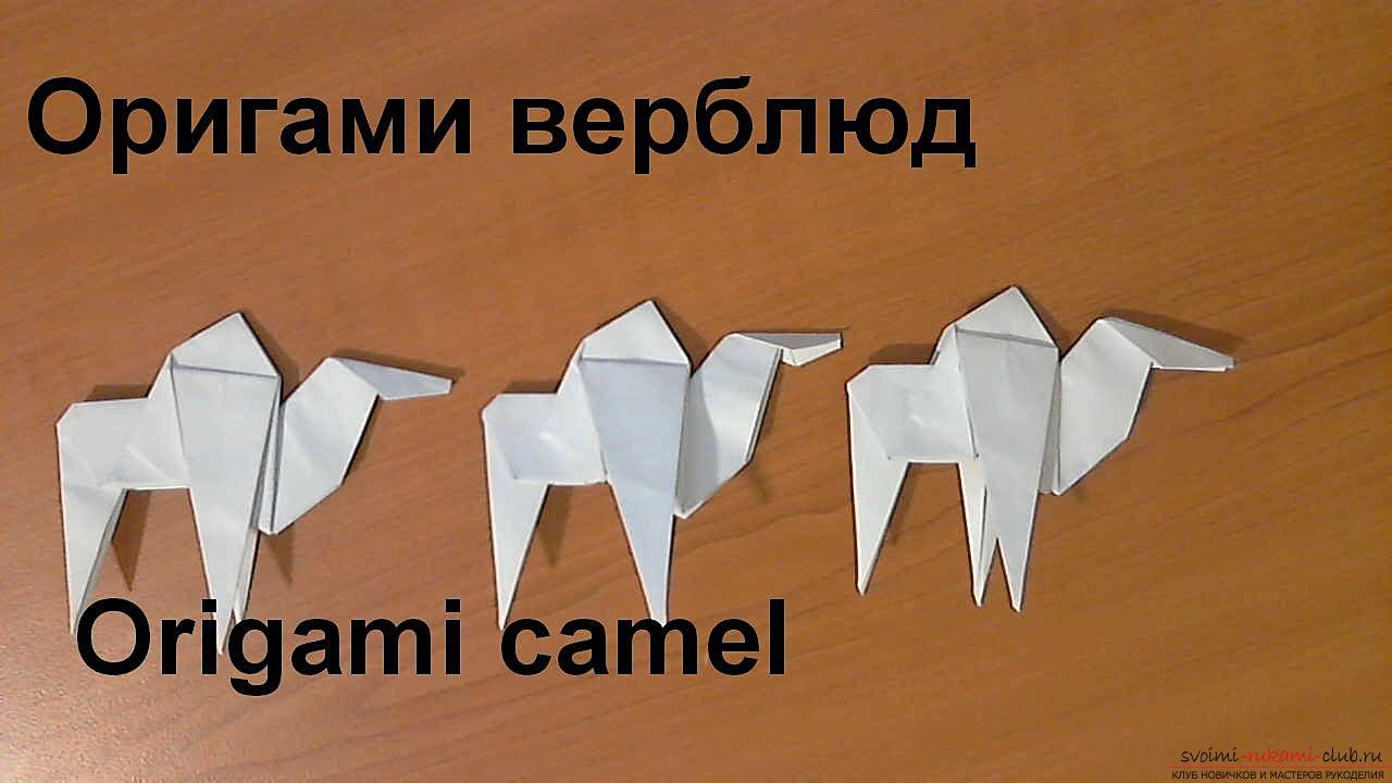 Простая модель верблюда оригами. Фото №1