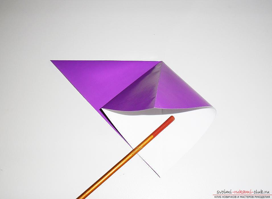 Поделка ласточка из бумаги в технике оригами. Фото №5