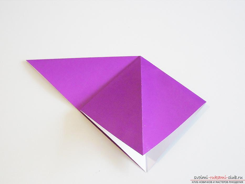 Поделка ласточка из бумаги в технике оригами. Фото №6