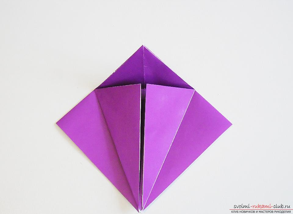 Поделка ласточка из бумаги в технике оригами. Фото №11