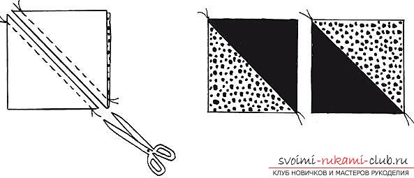 Узоры пэчворка и способы сборки при шитье из треугольников. Фото №5