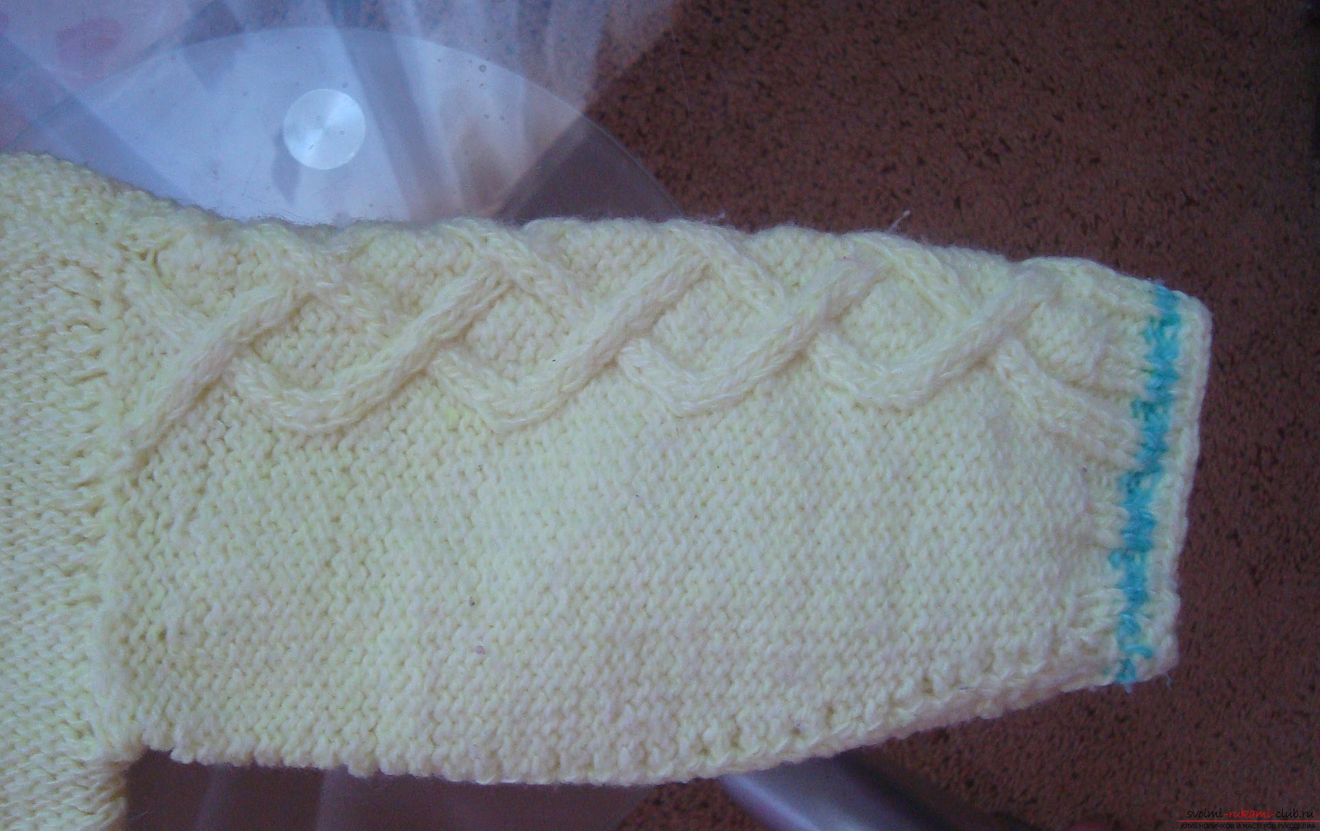 Пошаговая фото-инструкция по вязанию детского свитера на спицах. Фото №10