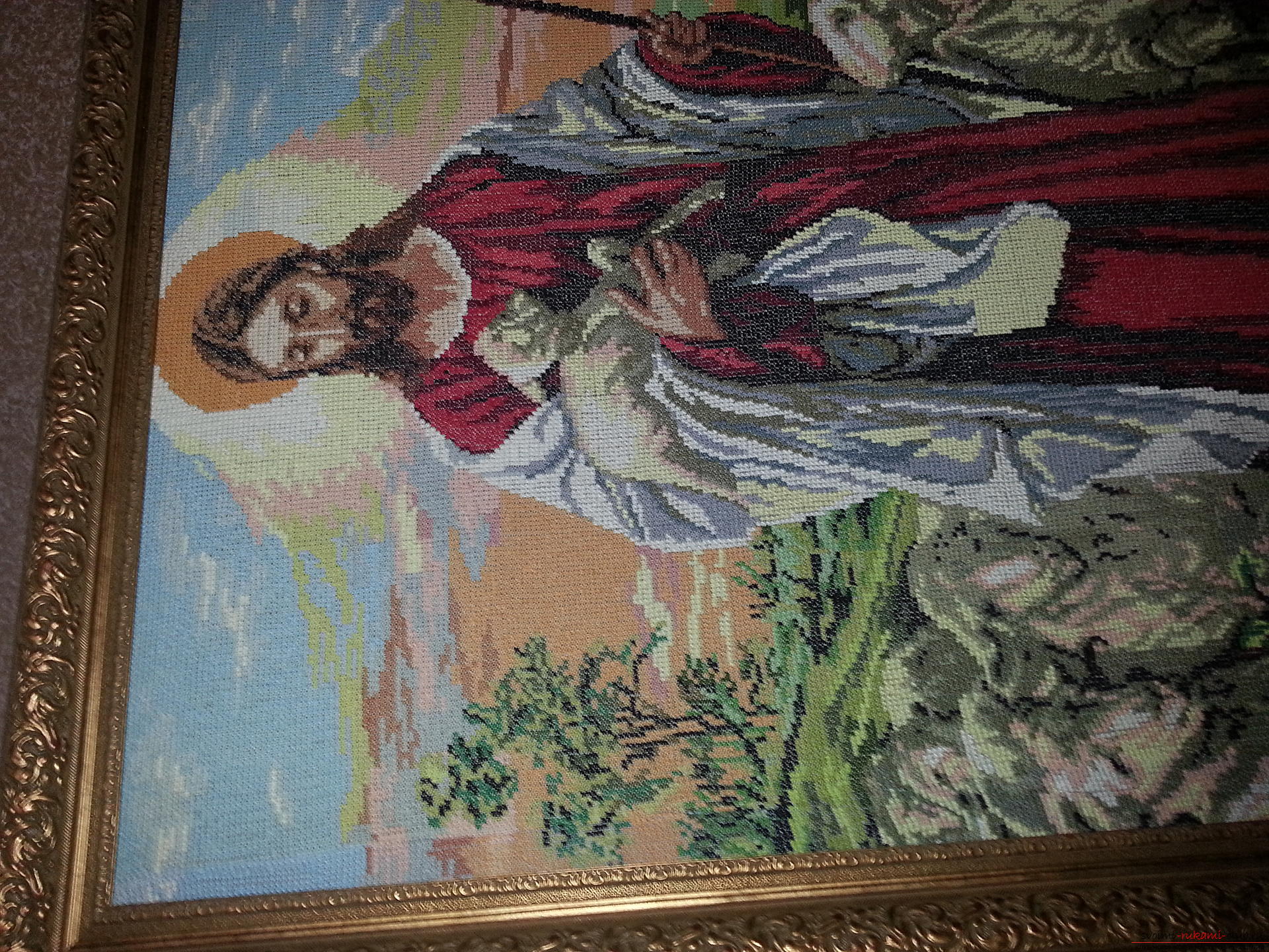 Картина Иисуса крестиком. Фото №1