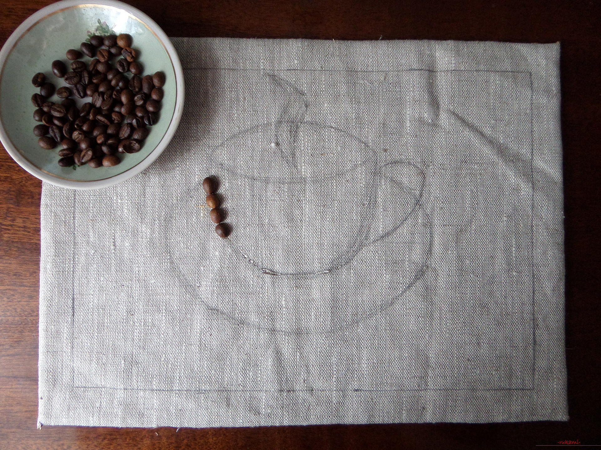 Этот мастер-класс с фото и описанием научит как делать кофейные картины из зерен кофе для кухни.. Фото №18