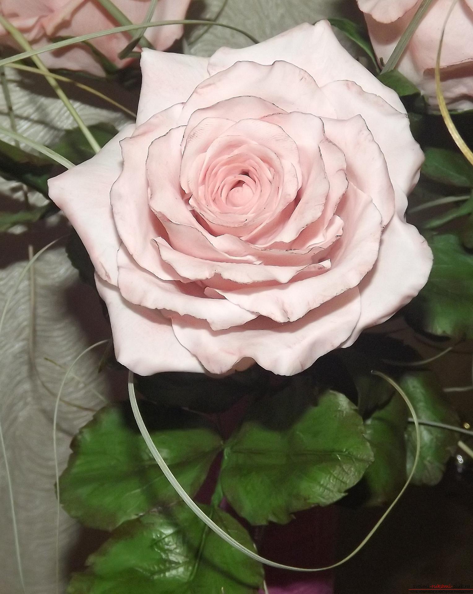 Розы из холодного фарфора. Фото №1