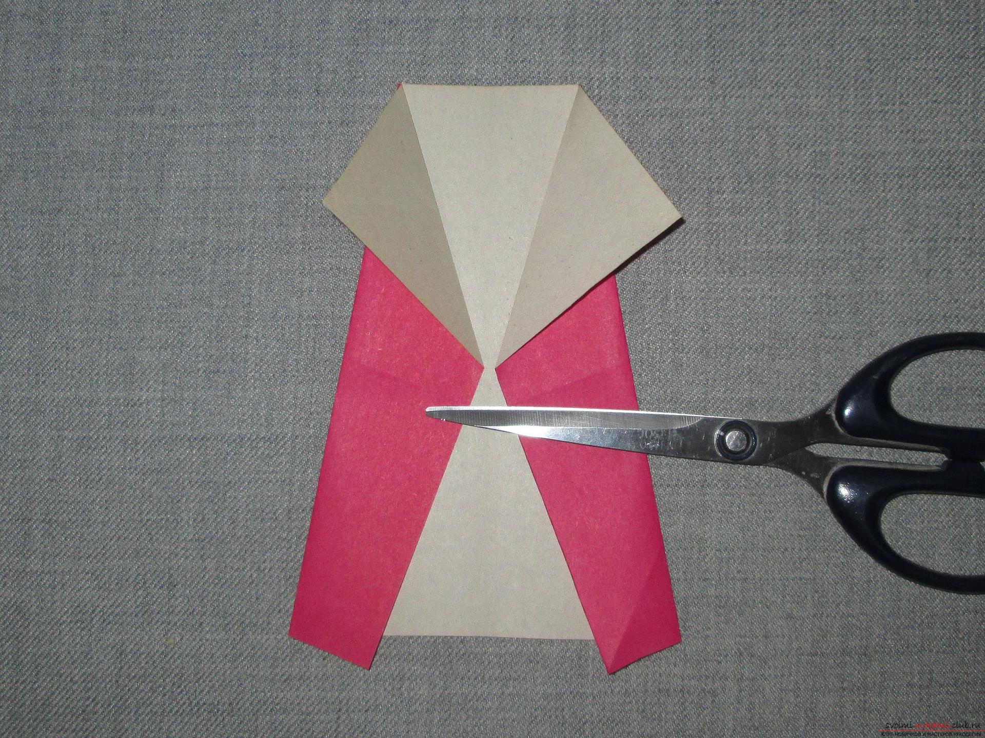 Этот подробный мастер-класс оригами для детей 7 лет научит как сделать платье из бумаги своими руками.. Фото №5