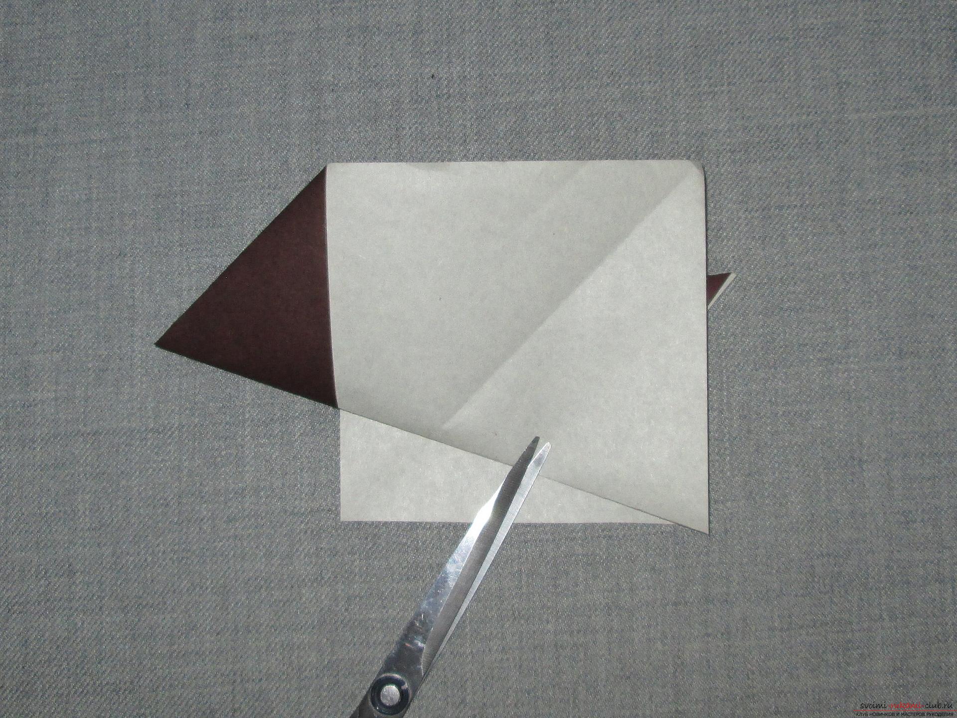 Этот подробный мастер-класс с фото и описание научит как сделать оригами для начинающих - оригами-собаку из бумаги.. Фото №11