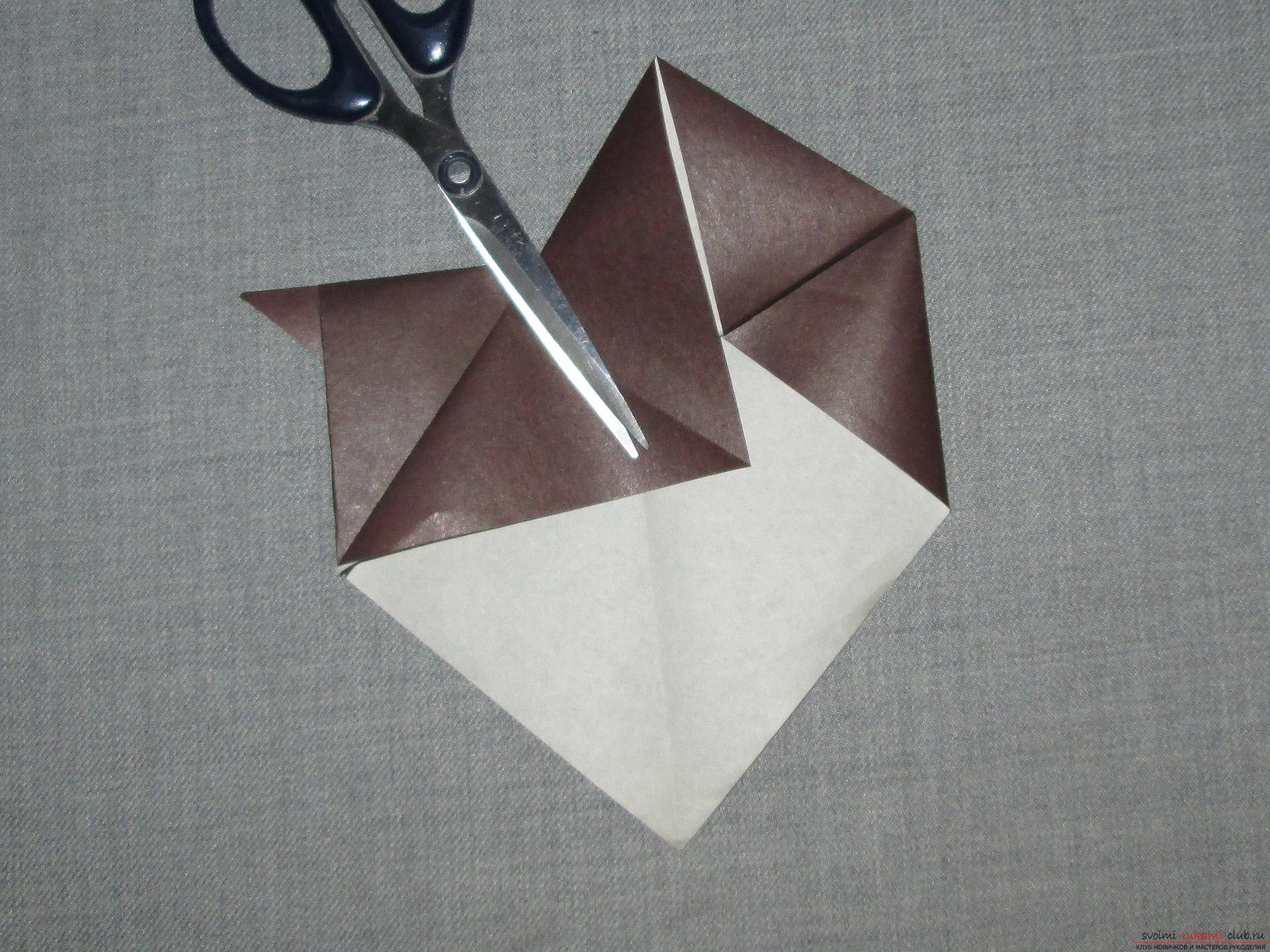 Этот подробный мастер-класс с фото и описание научит как сделать оригами для начинающих - оригами-собаку из бумаги.. Фото №9