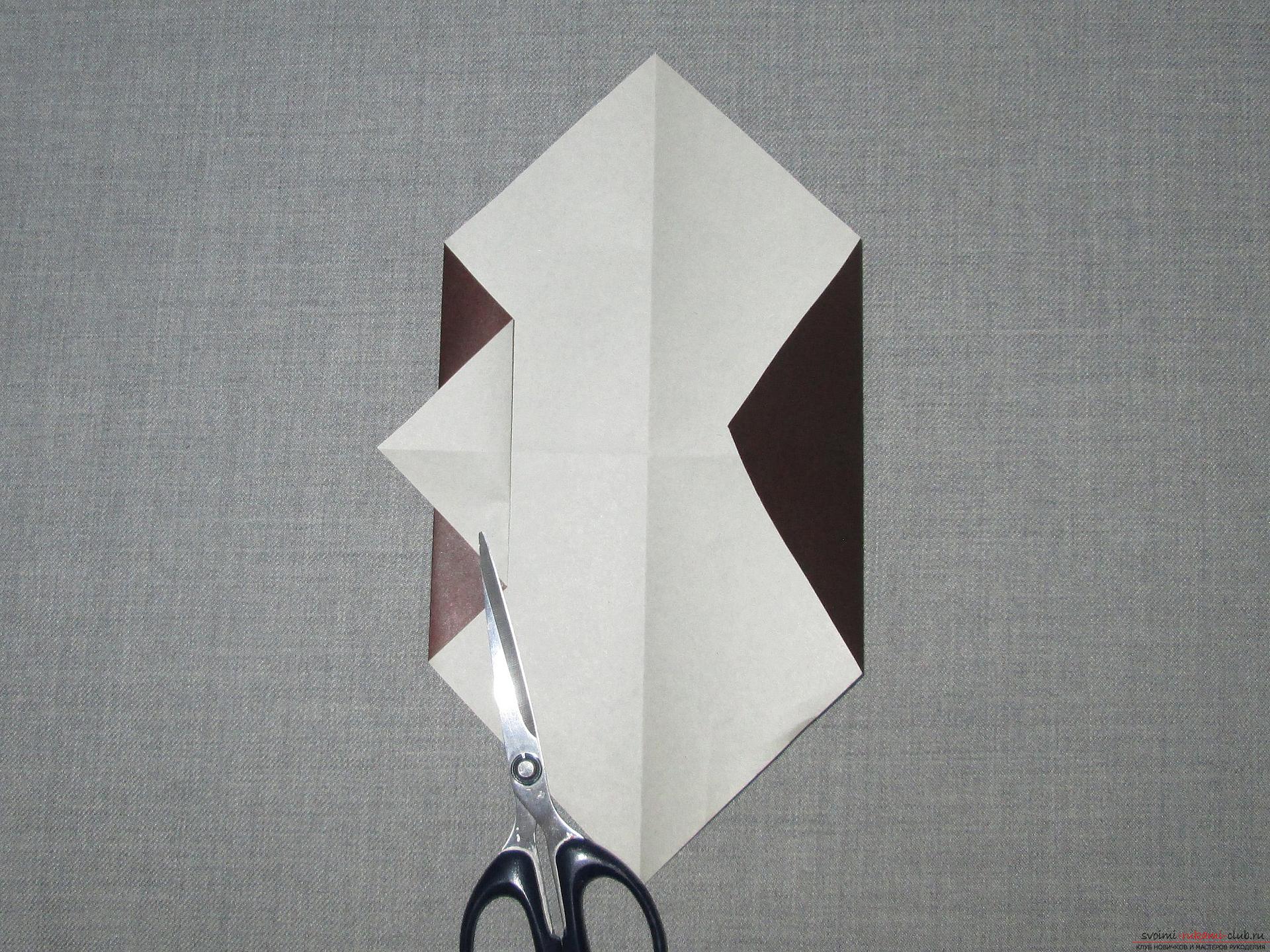 Этот подробный мастер-класс с фото и описание научит как сделать оригами для начинающих - оригами-собаку из бумаги.. Фото №5